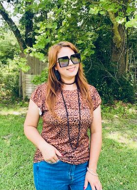 Brown Leopard Top