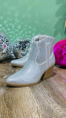 Shiny Silver Boots