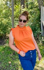 Sleeveless Orange Top