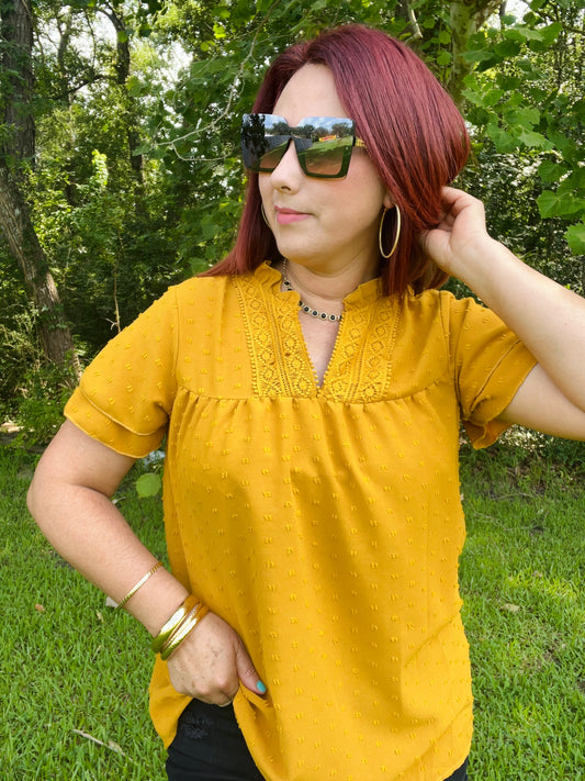 Yellow Boho Blouse