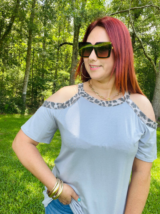 Sleeveless Gray Blouse
