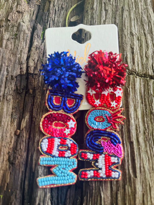 BOOM BOOM American Earrings