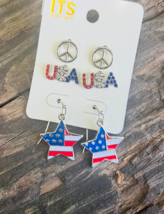 Red, White, and Blue Earrings