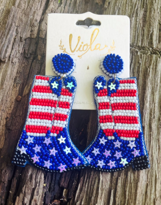American Boots Earrings