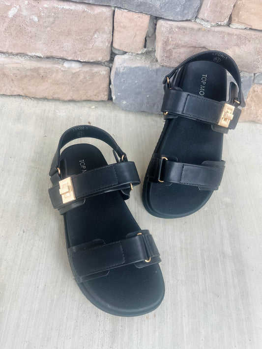 Isabella Black Sandals
