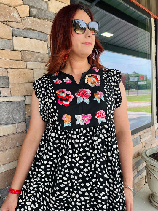 Floral Embroidered Dress