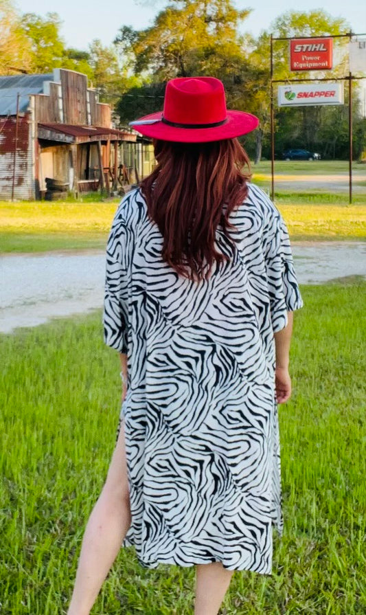 Zebra Print Kimono
