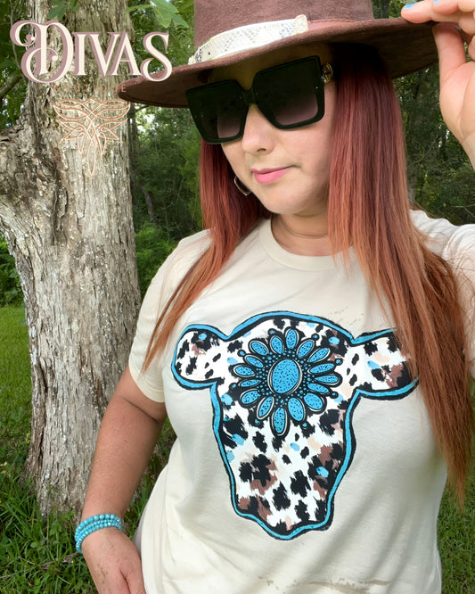 Leopard Turquoise Cow