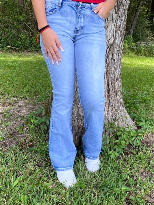 Straight Wide Leg Jeans