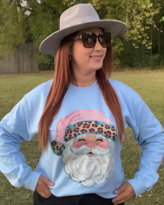 Blue Santa Sweatshirt