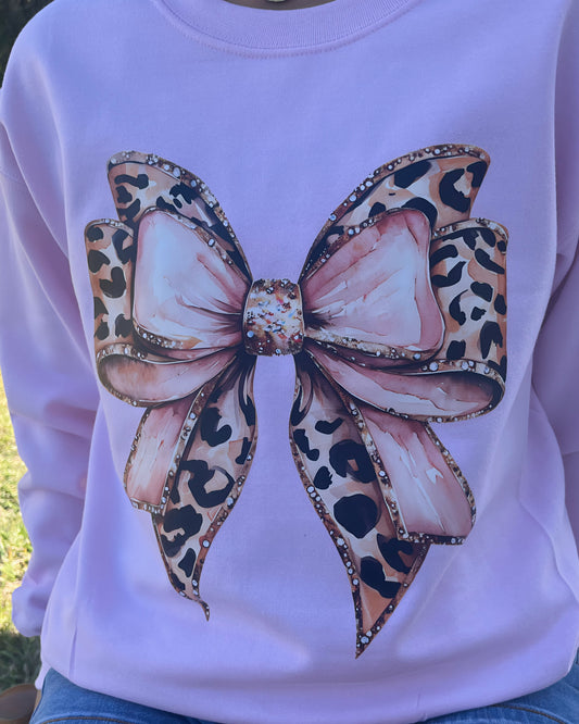 Leopard Bow Sweatshier