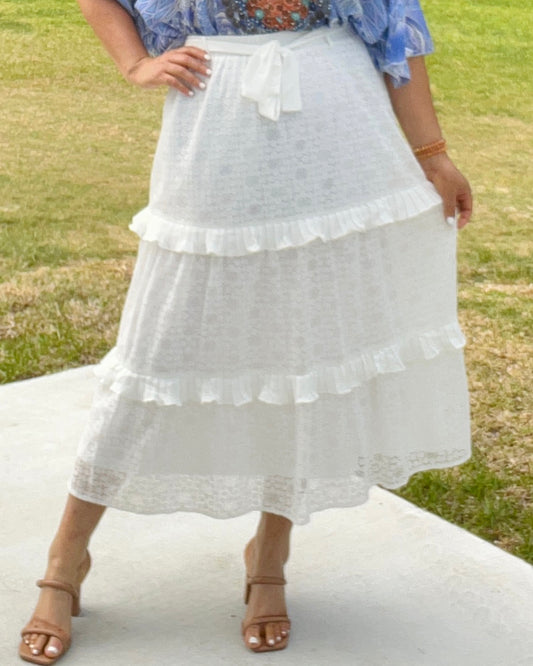 Maxi White Skirt