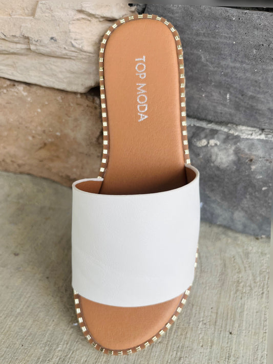 Ruby White Sandals