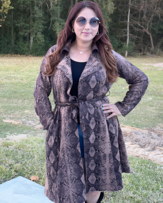 Snake Print Coat