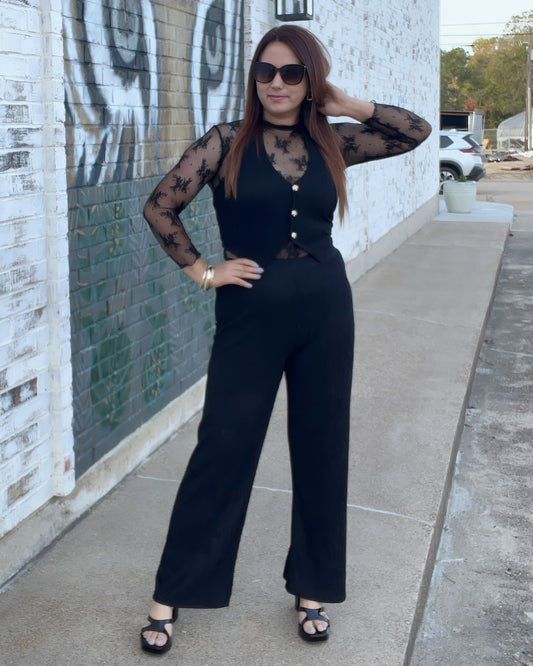 Women Jumpsuit Two Piece Set