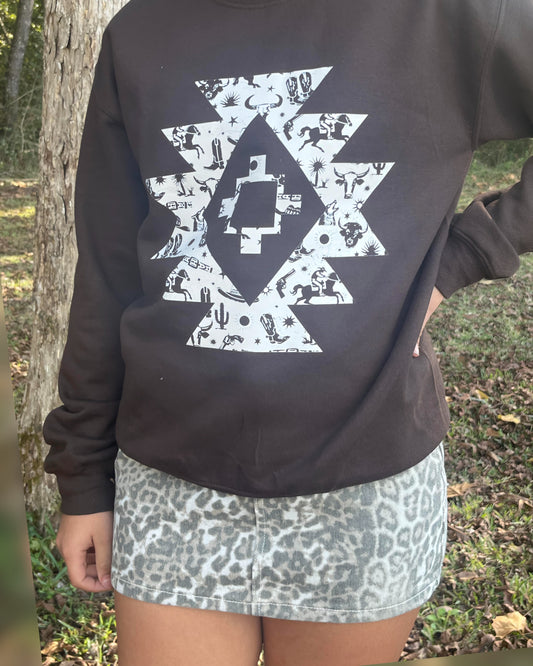 Western Brown Sweatshirt