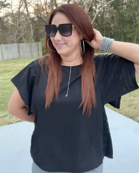 Black Lace Blouse