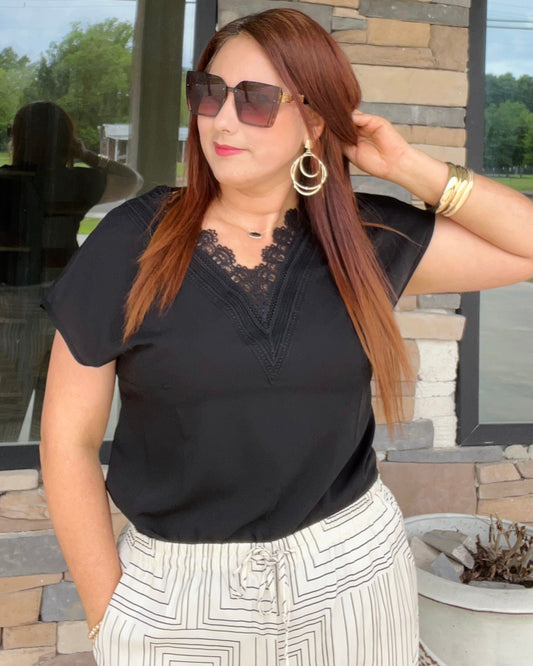 Black Lace Blouse