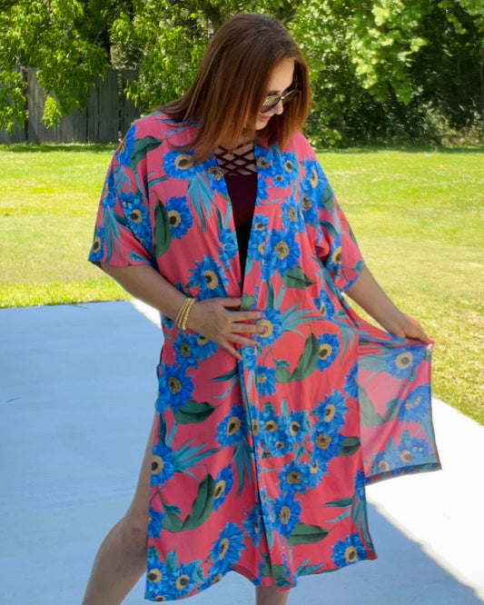 Print Duster Kimono