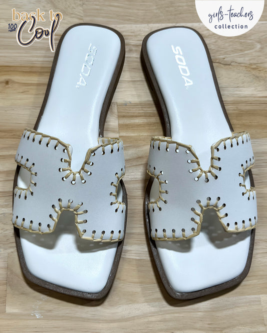 White Lace Sandals