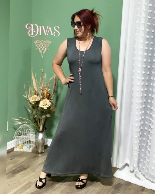 Charcoal Maxi Dress