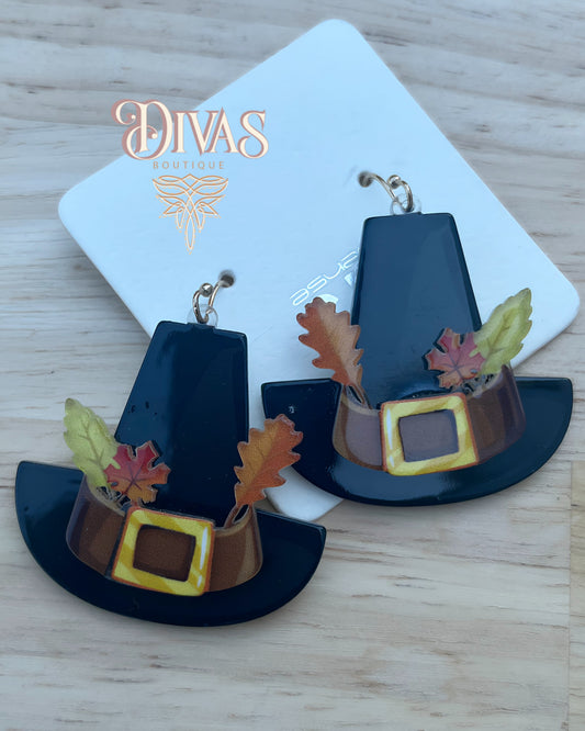 Black Hat Earrings